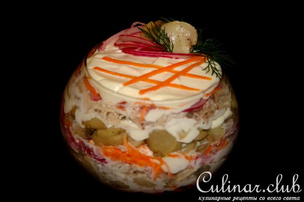 Салат с шампиньонами