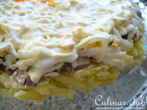 Салат " Шапка Маномаха " ( мой вариант)