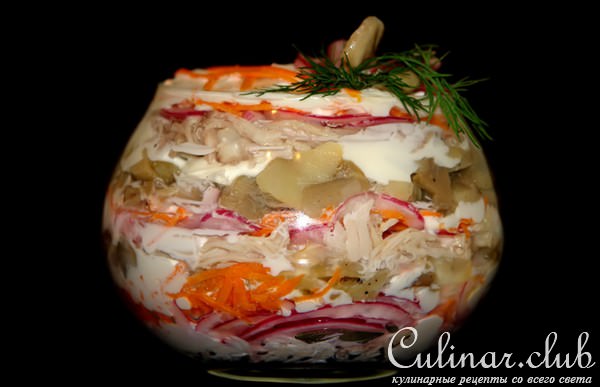 Салат с шампиньонами