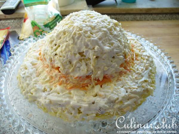 Салат " Шапка Маномаха " ( мой вариант)