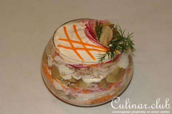 Салат с шампиньонами