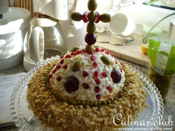 Салат " Шапка Маномаха " ( мой вариант)
