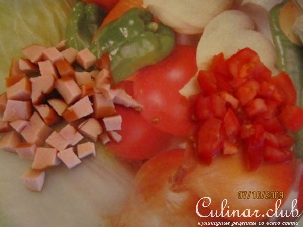 Копченый салат с маком