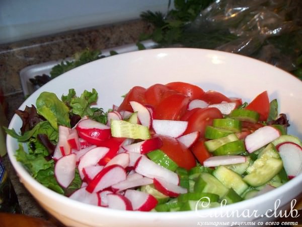 Просто очень вкусный салат- мой вариант!!!