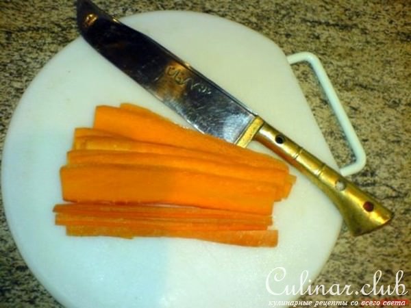 Морковь, резаная соломкой