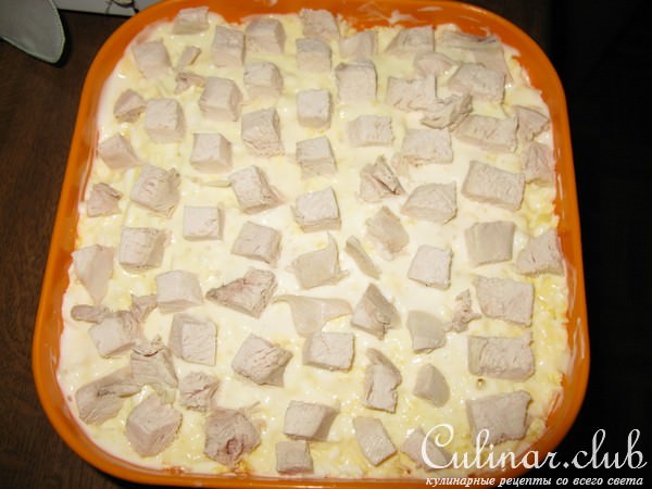 Салат " Грибная поляна " с курицей