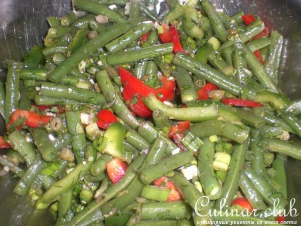 Салат из зелёной стрючковой фасоли