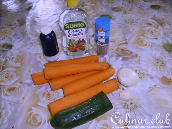 Салат из моркови с Огурцом
