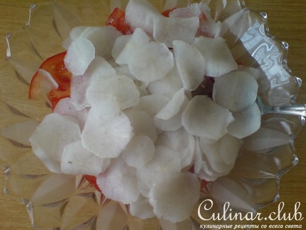 Салат из редьки "Дайкон" и томатов 