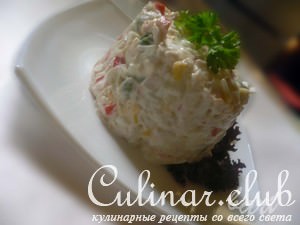 Быстрый салат из крабовых палочек