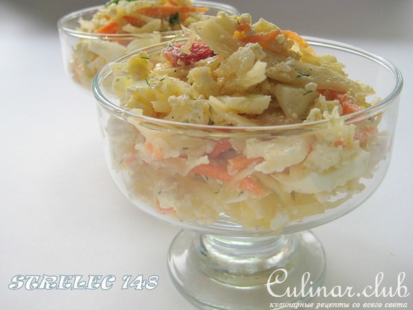 КапуСТный-ВкуСТный салат с творогом и яйцом.