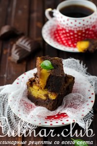 Брауни с лимонным курдом