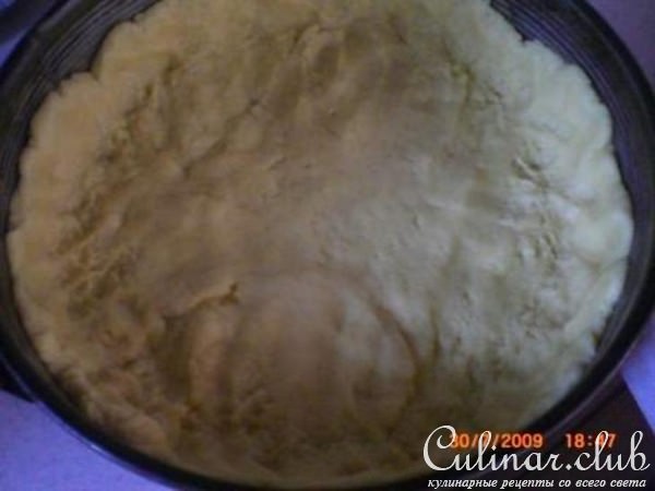 Пирог яблочный с черничным мусом