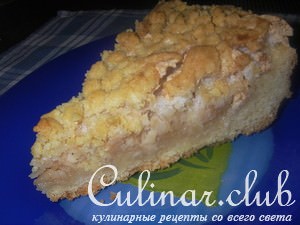 Песочный пирог с яблоками и лаймом