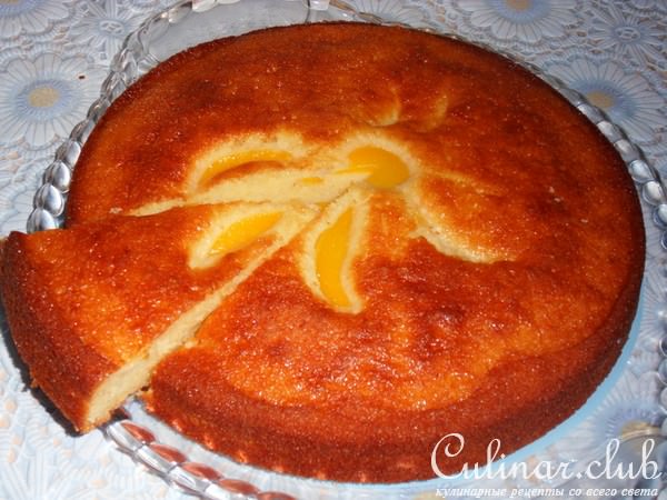 Персиковый пирог к чаю. 
