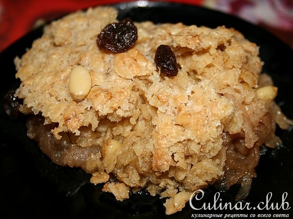 Овсяная запеканка с яблоками