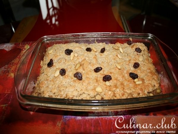 Овсяная запеканка с яблоками