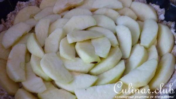 Деревенский пирог с яблоками и клюквой
