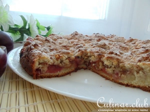 Сливовый пирог под хрустящей корочкой!
