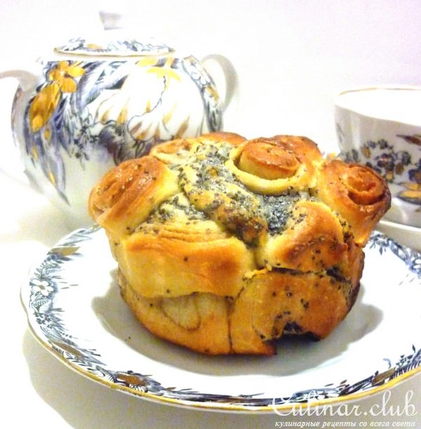 Пирог с корицей и маком из отличного теста