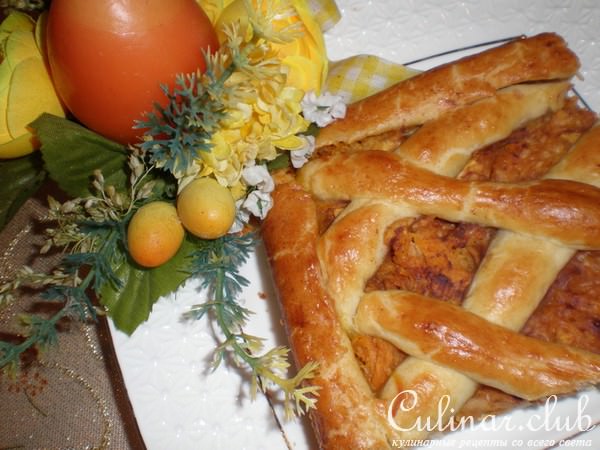 Пирог с тыквой и яблоками