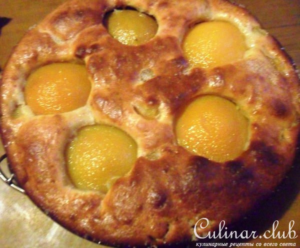 Torta morbida con ricotta e pesche - мягкий пирог с рикоотой и персиками