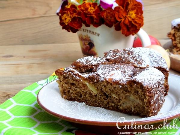 Яблочный пирог из ржаной муки