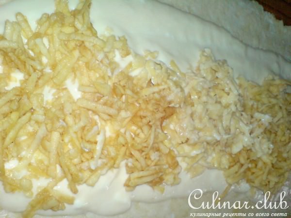 Пирог творожный с яблоками