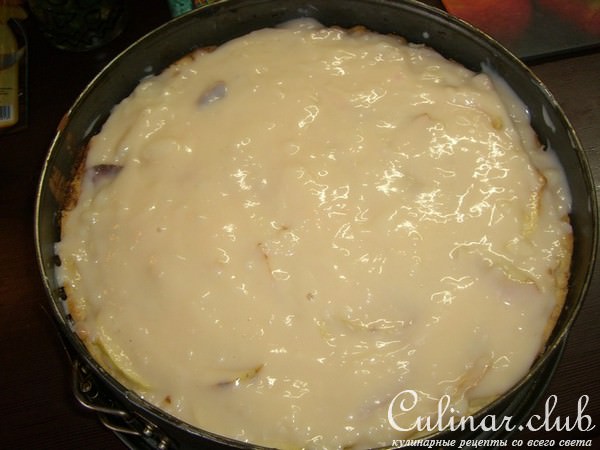 Песочный Пирог с Заварным Кремом и Яблочком!!!