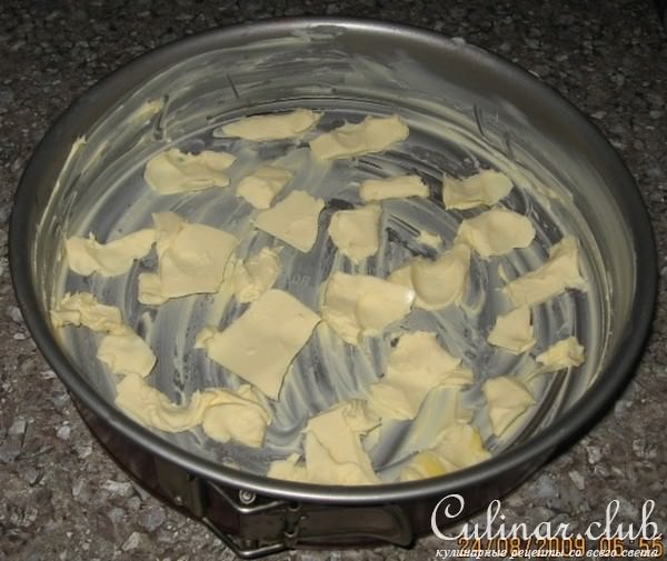 Насыпной пирог с персиками и яблоками.(вариант)