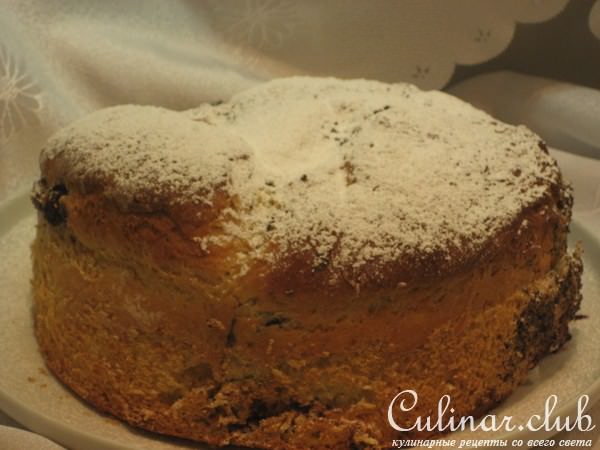 Кулич с маком и вишней 