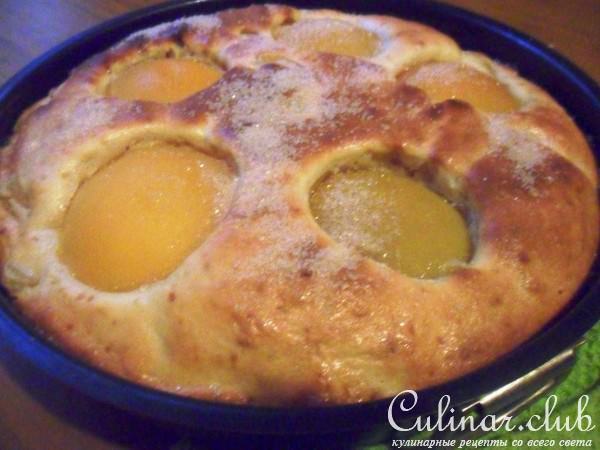 Torta morbida con ricotta e pesche - мягкий пирог с рикоотой и персиками