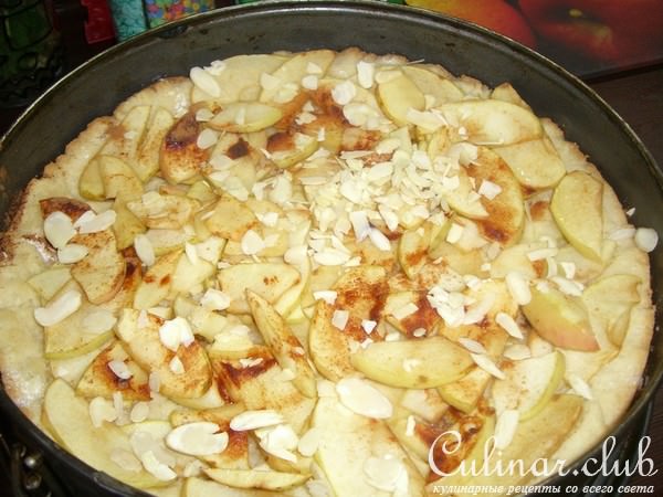 Песочный Пирог с Заварным Кремом и Яблочком!!!