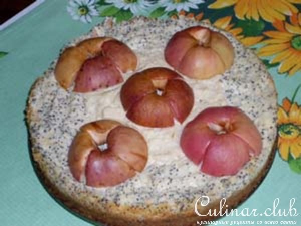 Яблочно-творожный чизкейк с маком
