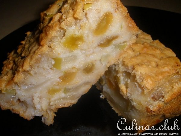 Яблочный пирог с овсянкой