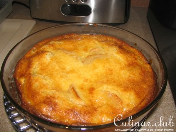 Яблочный пирог с заливкой