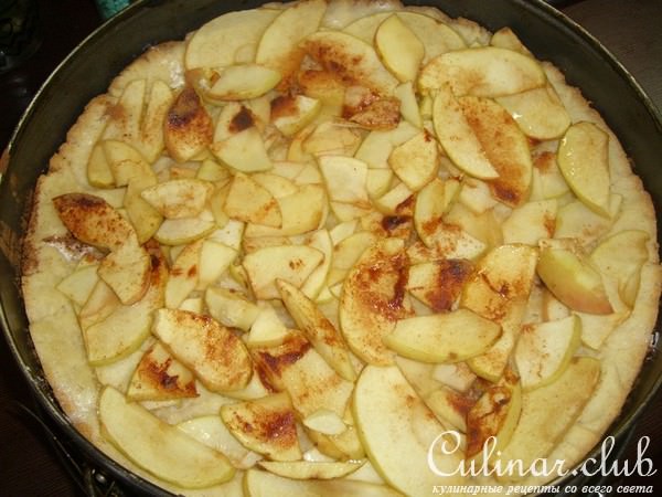 Песочный Пирог с Заварным Кремом и Яблочком!!!