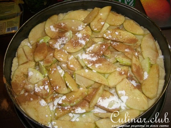 Песочный Пирог с Заварным Кремом и Яблочком!!!