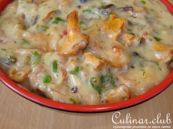 Грибной соус с беконом