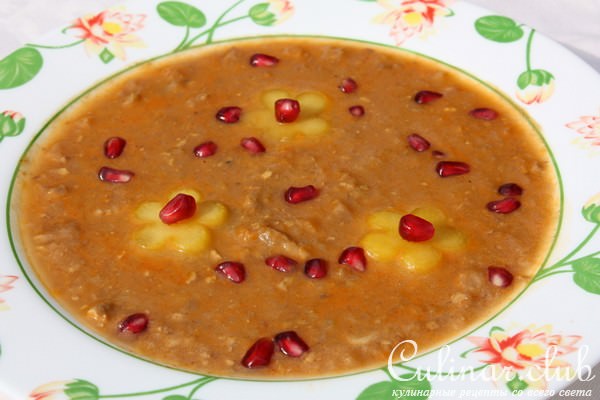 Суп из тыквы с грецкими орехами