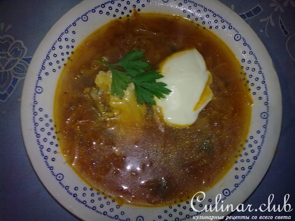борщ со свеклой 