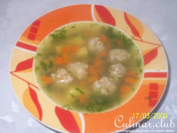 Любимый суп с фрикадельками 