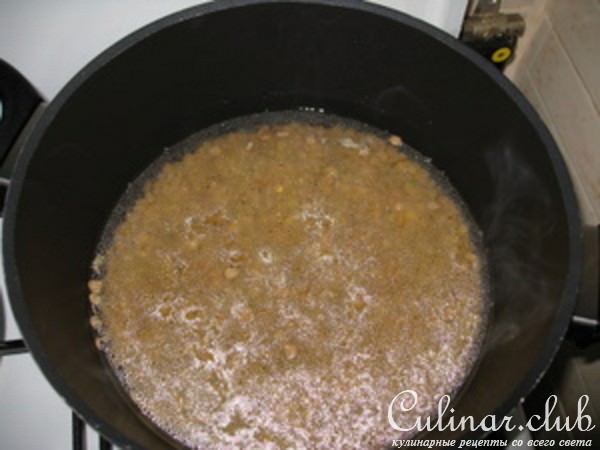 Cуп чечевичный с грибами.