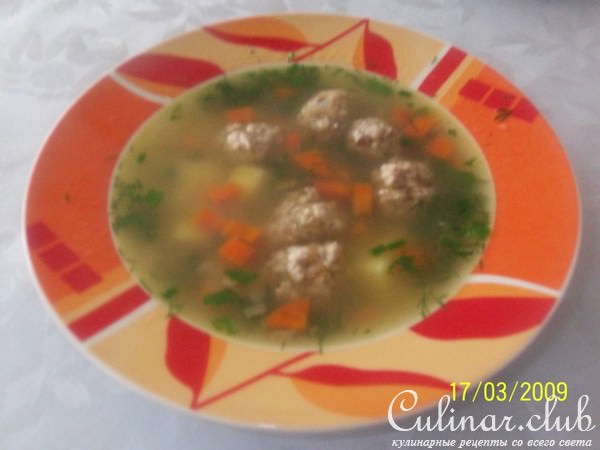 Любимый суп с фрикадельками 