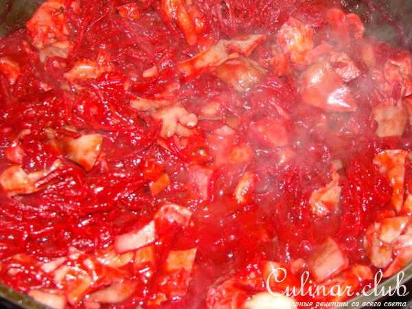 Борщ с грибами и фасолью
