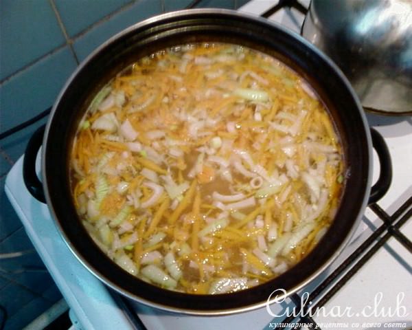 Овощной суп с хреном и горчицей 
