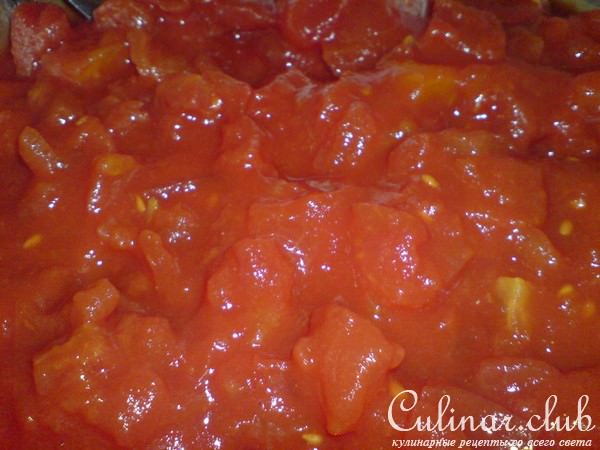 Запечённый томатный суп с яйцом и сыром