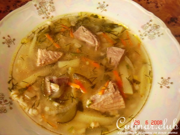 Рассольник с языком