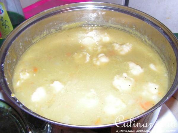 Гороховый суп без мяса c клецками