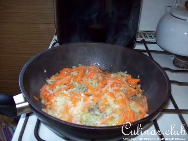 Рассольник сваренный на костре.